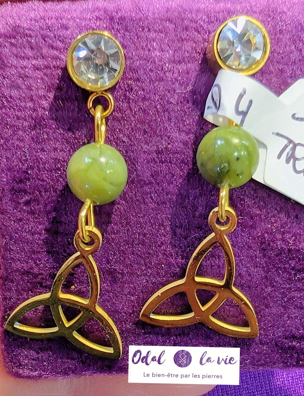 Boucles d'oreilles en serpentine