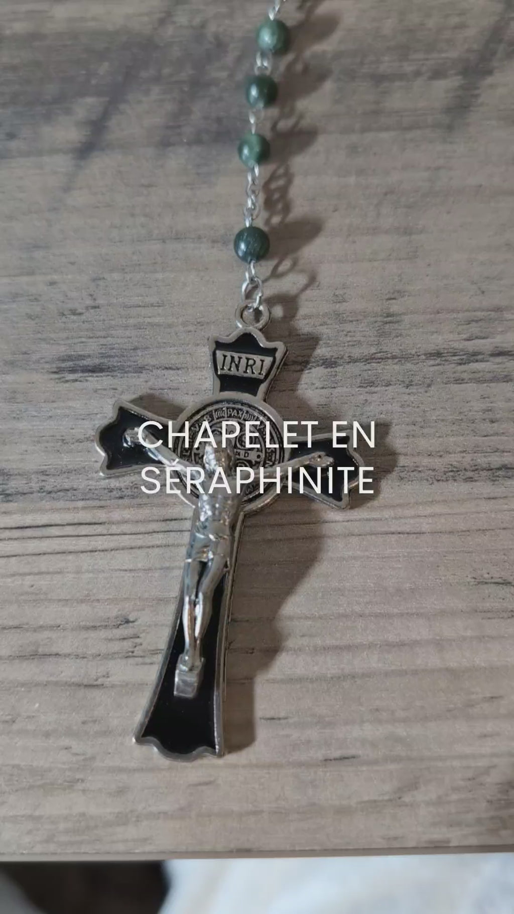 Chapelet En Séraphinite, talisman de la grâce angélique