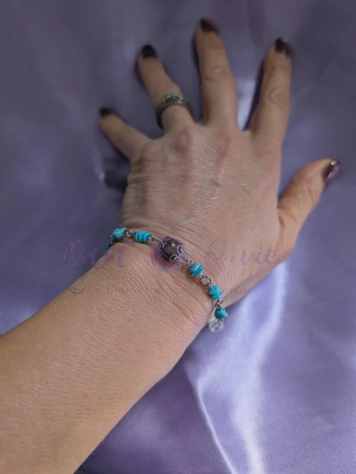 Bracelet Bronzite Turquoise Cristal de Roche – Talisman Équilibre & Clarté | Odal La Vie