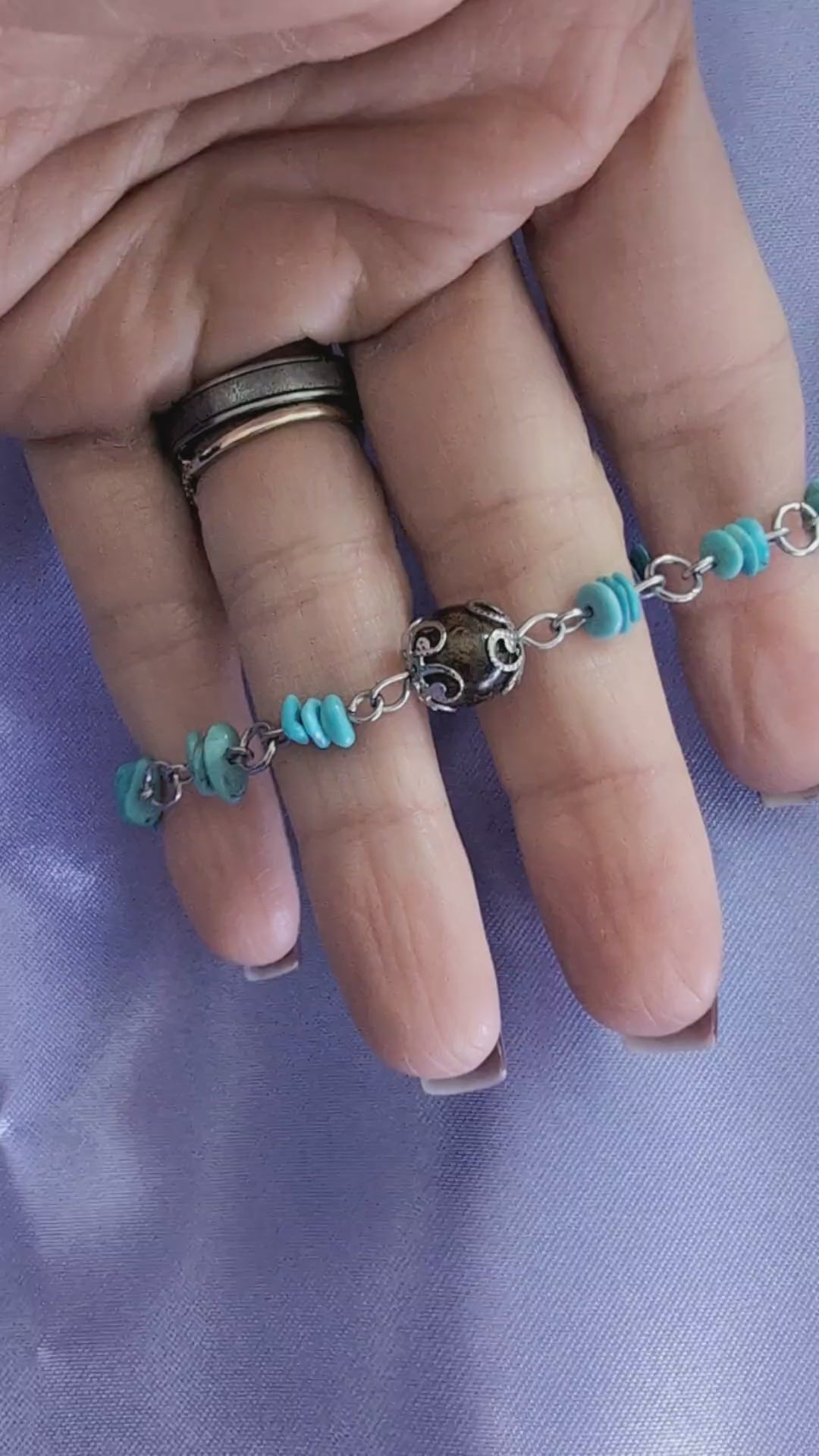 Bracelet Bronzite Turquoise Cristal de Roche – Talisman Équilibre & Clarté | Odal La Vie
