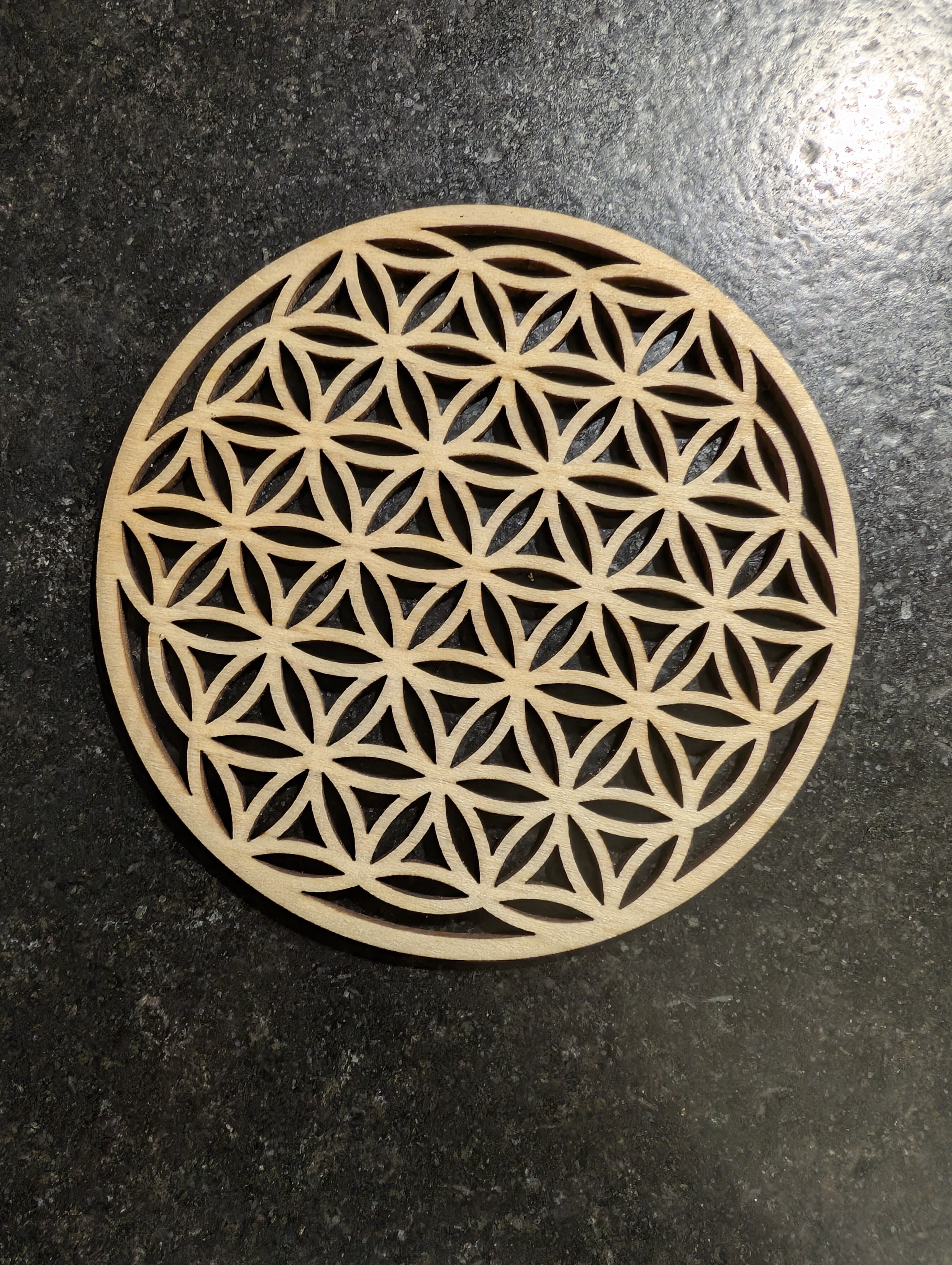 Fleur de vie en bois 10x10cm