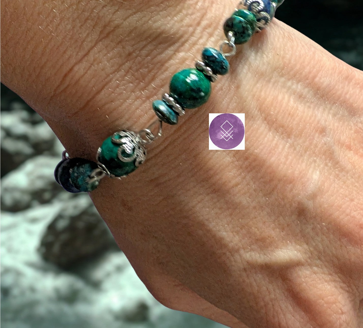 Bracelet apaisement en pierres de chrysocolle