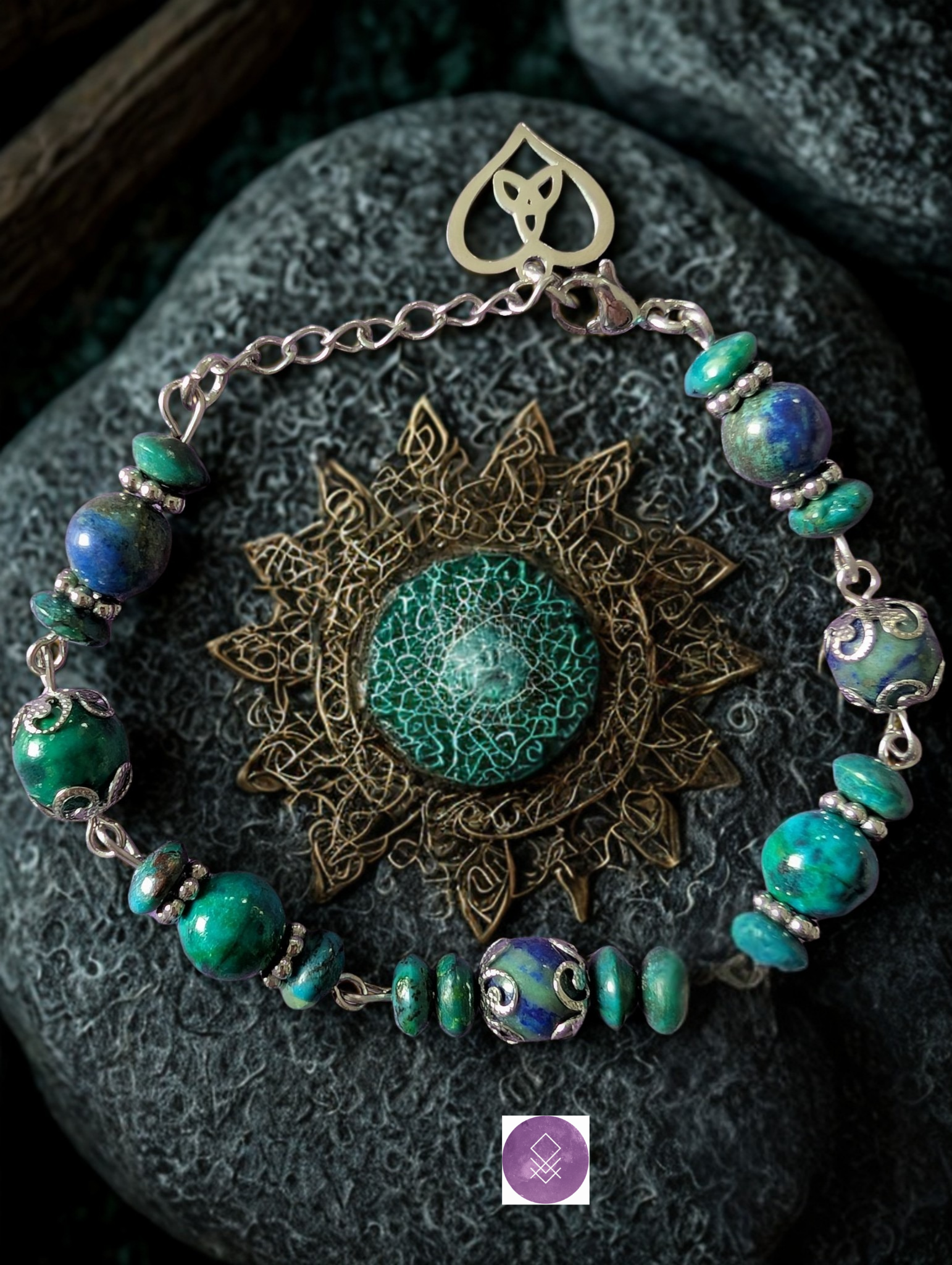 Bracelet apaisement en pierres de chrysocolle