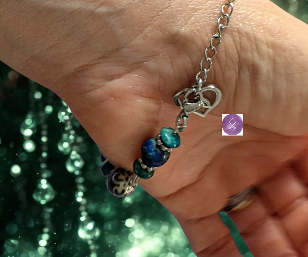 Bracelet apaisement en pierres de chrysocolle
